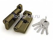 Картинка Цилиндровый механизм с вертушкой 100 ZM 70 mm (30+10+30) AB бронза 5 кл.